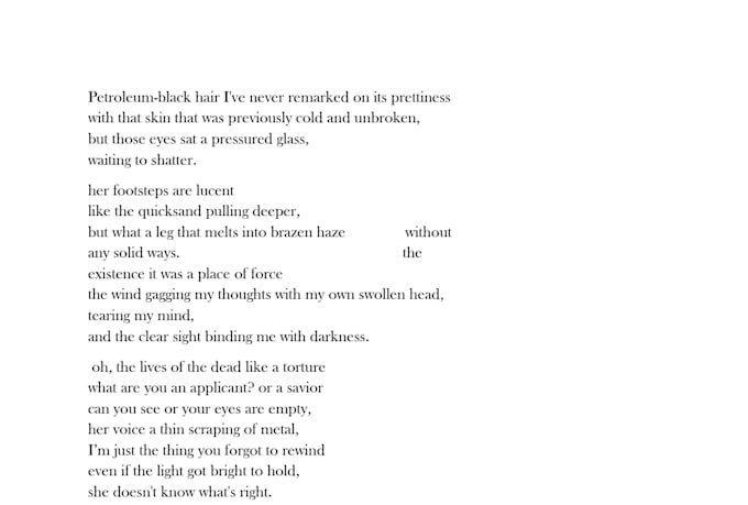 make a well structured poem